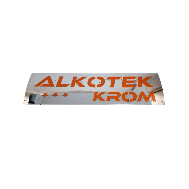 Krom Tabela 90x100x120 paslanmaz krom kişiye özel tabela kamyon ve tır aksesuarı Alkotek Krom
